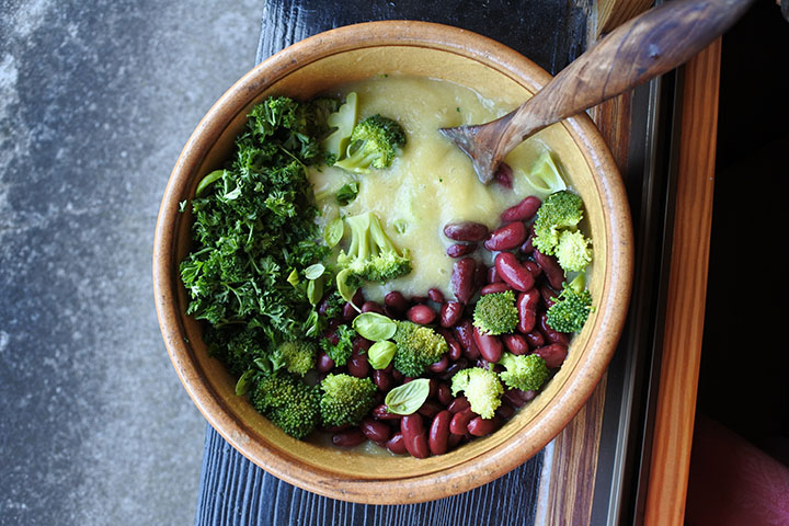 Gold Broth Greens and Beans